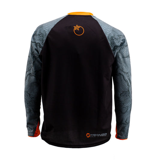 Orange Contour Trail Jersey Long Sleeve (Contour/Grey) - Orange Bikes