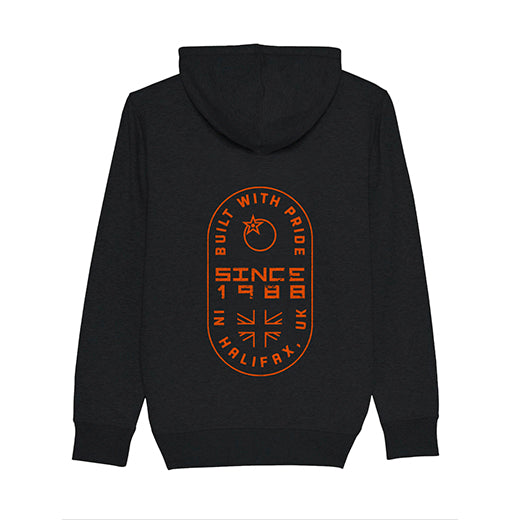 Orange Heritage Zip Up Hoodie - Orange Bikes