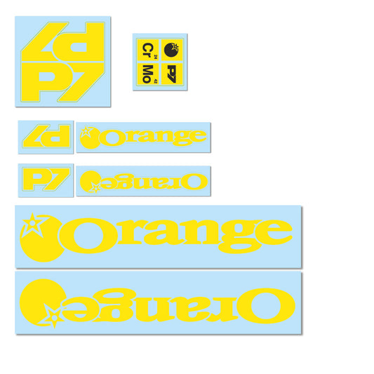 2017/2018 P7 Decal Kit - Orange Bikes