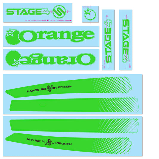 2018/19 Stage 4 Decal Kit - Orange Bikes