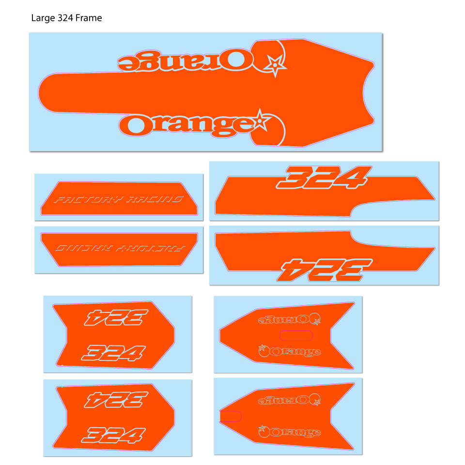 2017/18 324 Decal Kit - Orange Bikes