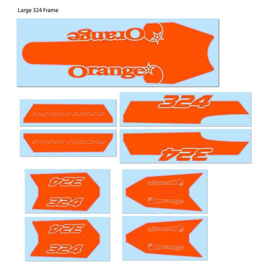 2017/18 324 Decal Kit - Orange Bikes