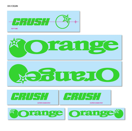 2017/2018 Crush Decal Kit - Orange Bikes