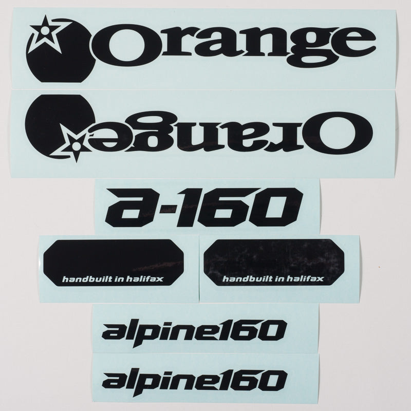 2015/16 Alpine 160 Decal Kit - Orange Bikes
