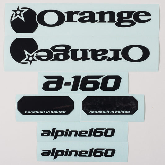 2015/16 Alpine 160 Decal Kit - Orange Bikes