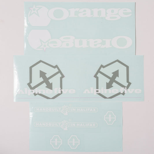 2015 Alpine Five Decal Kit - Orange Bikes