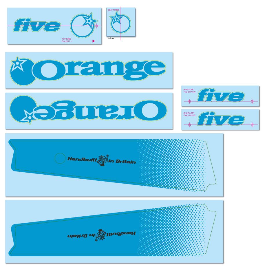 2017/2018 Five Decal Kit - Orange Bikes
