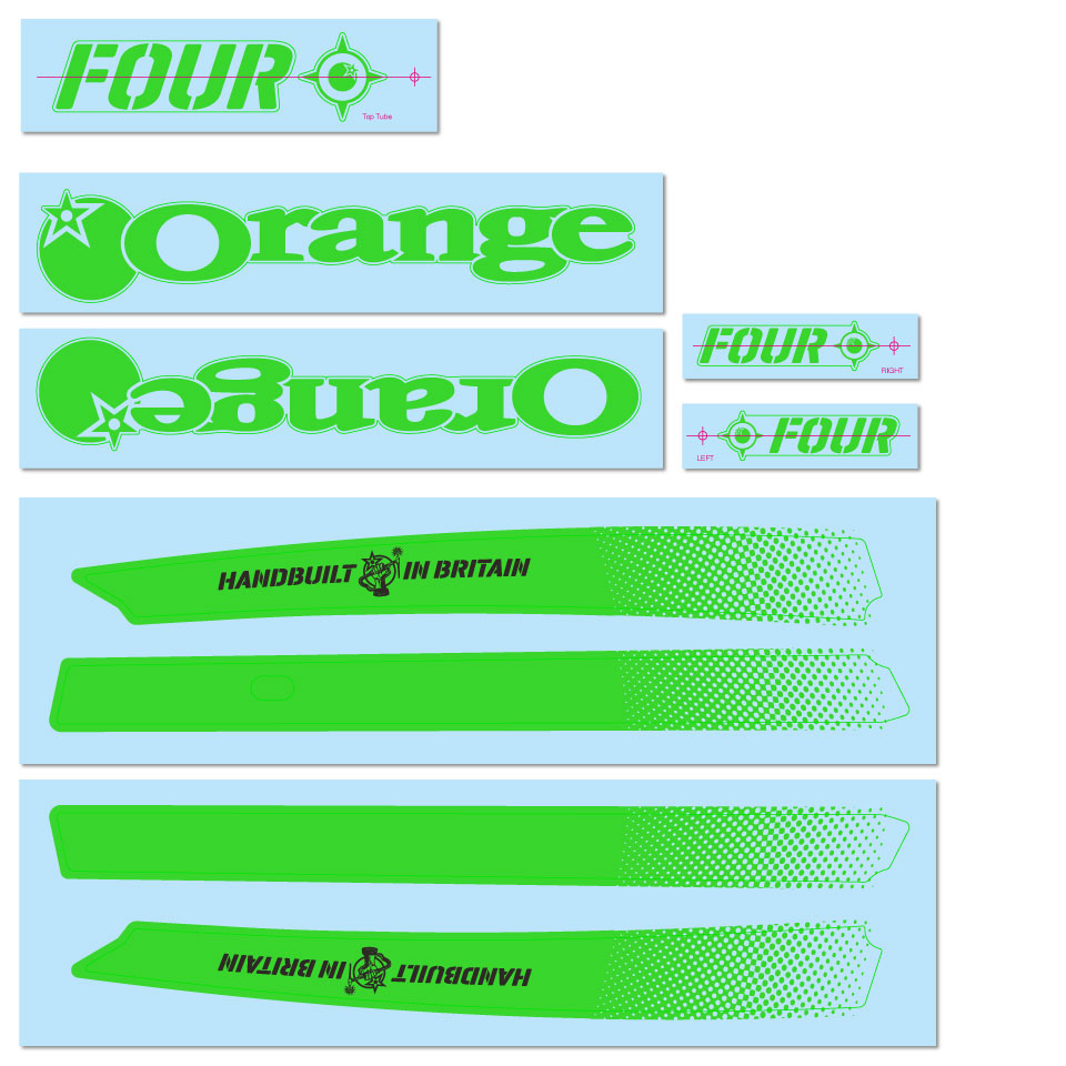 2016/17/18 Four Decal Kit - Orange Bikes