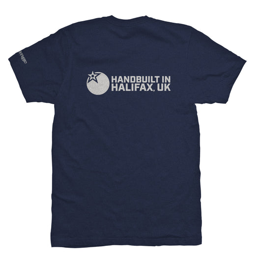 Handbuilt in Halifax Tee - Orange Bikes