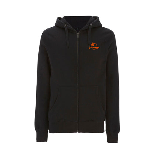 Orange Heritage Zip Up Hoodie - Orange Bikes