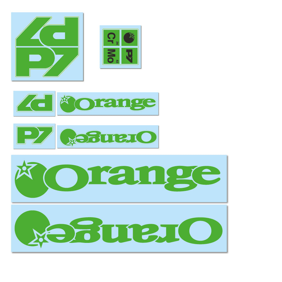 2017/2018 P7 Decal Kit - Orange Bikes