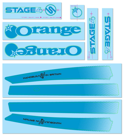 2018/19 Stage 4 Decal Kit - Orange Bikes