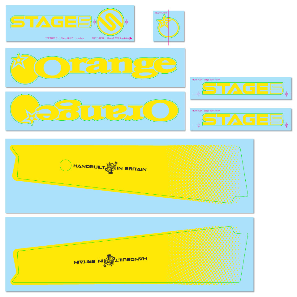 2017/18 Stage 5 Decal Kit - Orange Bikes