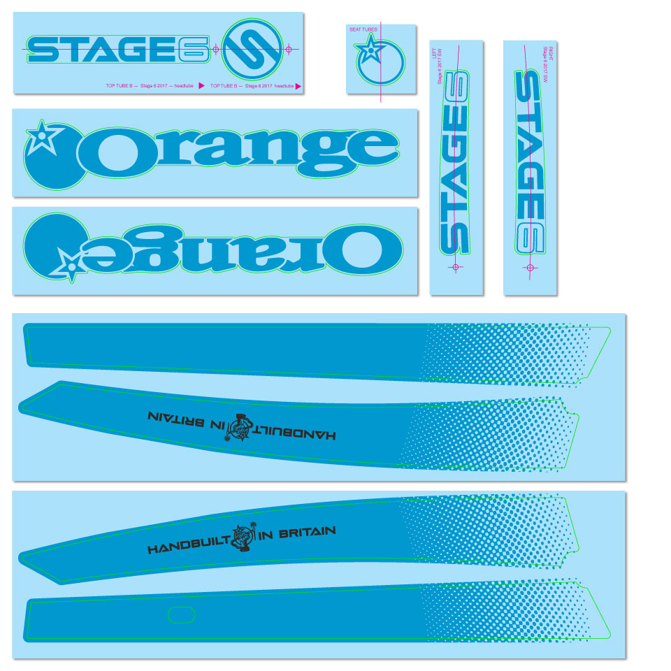 2017/2018 Stage 6 Decal Kit - Orange Bikes