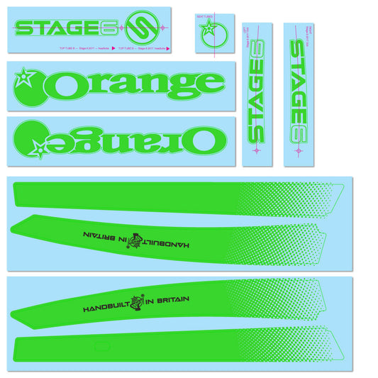 2017/2018 Stage 6 Decal Kit - Orange Bikes