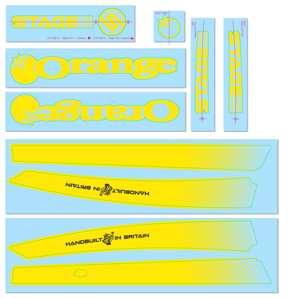 2017/2018 Stage 6 Decal Kit - Orange Bikes