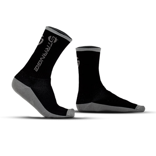 Strange Elite Socks - Grey - Orange Bikes
