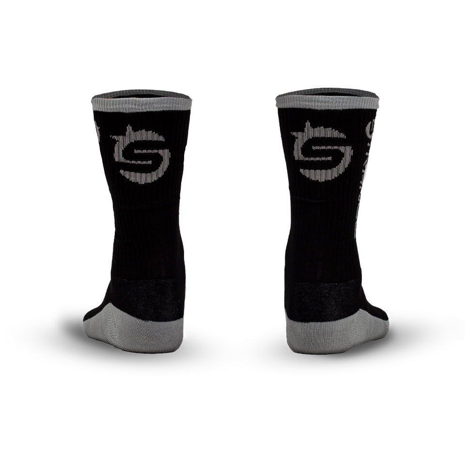 Strange Elite Socks - Grey - Orange Bikes