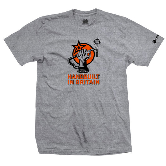 Handbuilt In Britain Tee - Orange Bikes