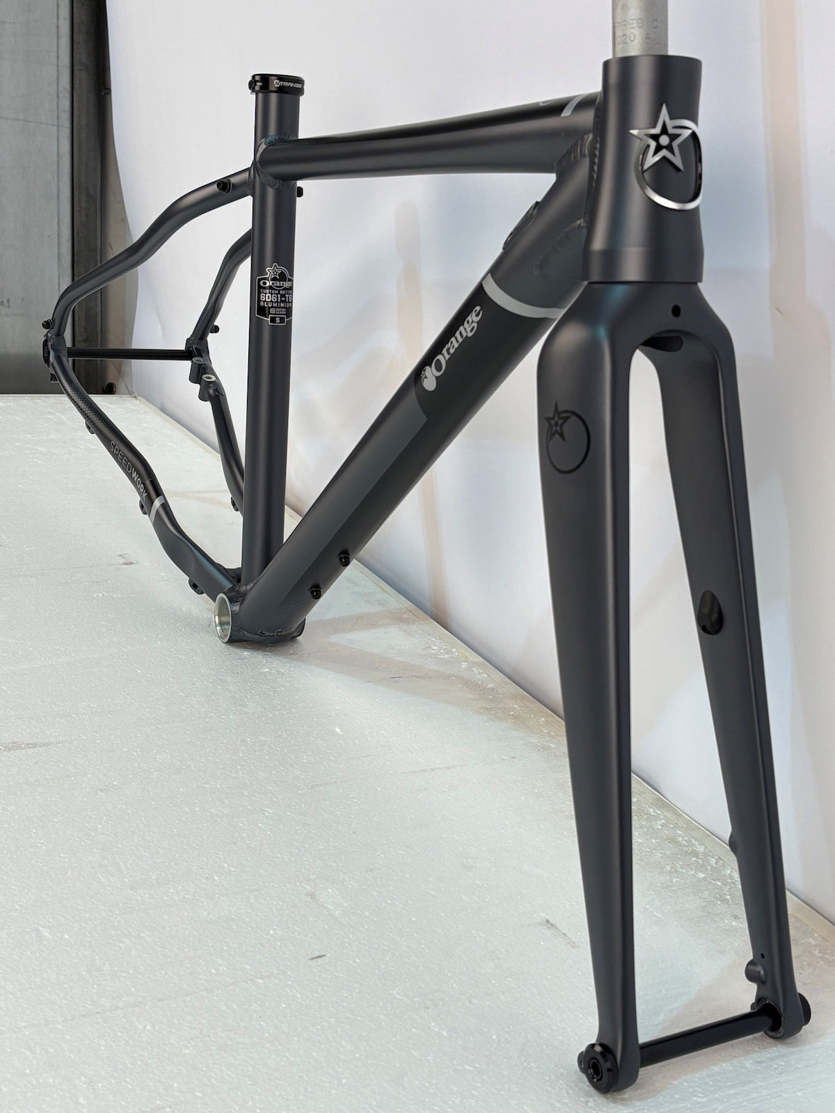 2021 Orange Speedwork Frame & Fork, Small, Charcoal Grey