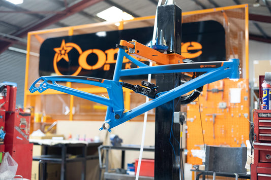 2021 Switch 6 Frames Performance shock Sparks Blue - Orange Bikes