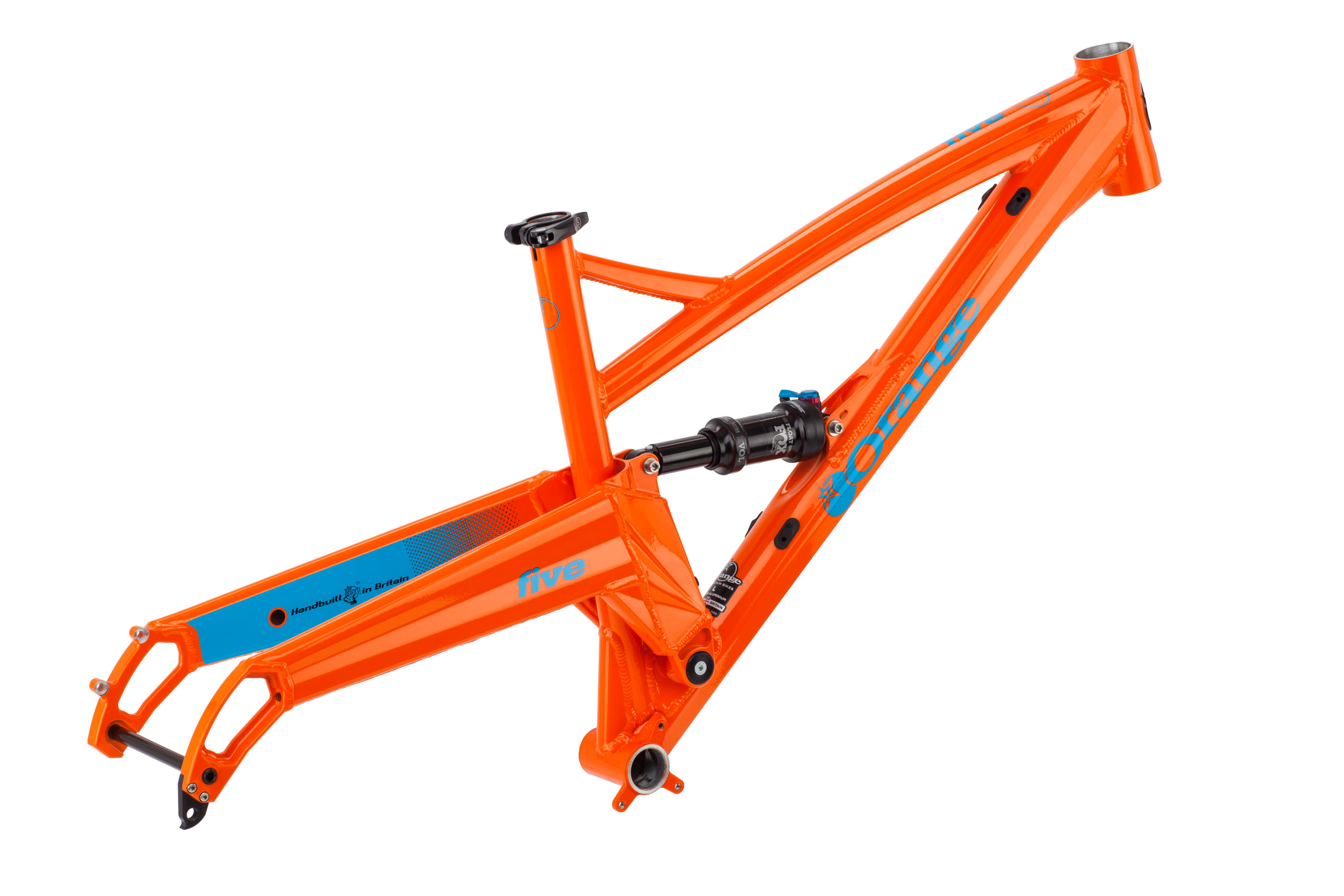 orange full suspension frame