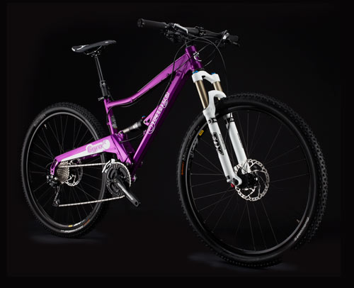 orange and purple mtb